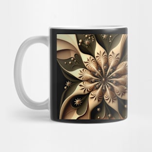 Abstract Floral Neutral Botanical Print Mug